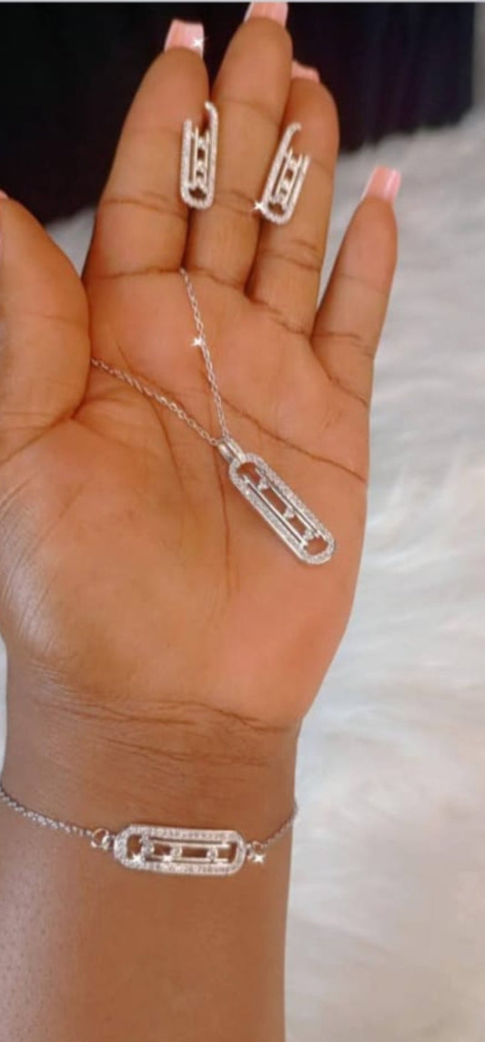 Ensemble de bijoux fin plaqué argent